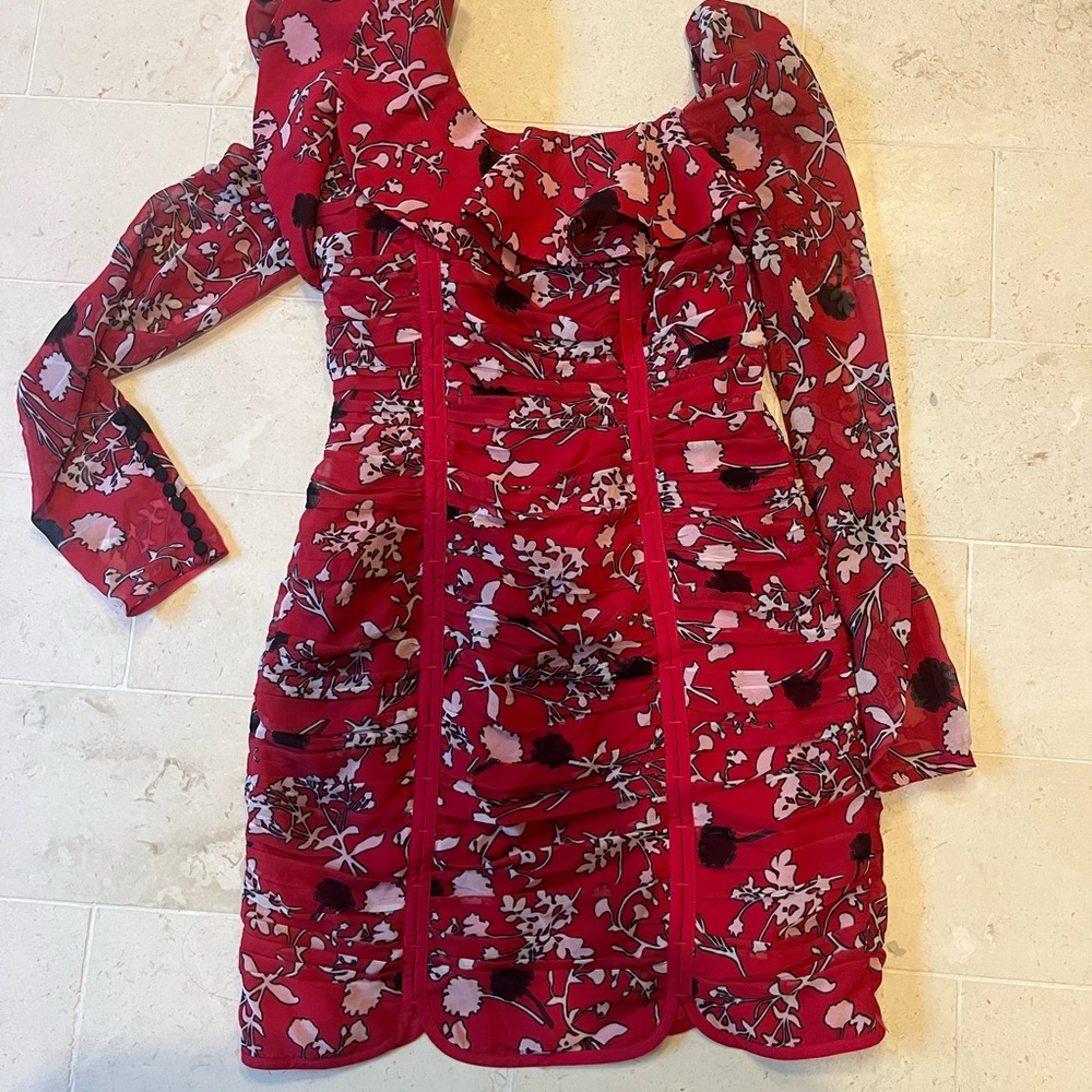 Self Portrait Floral Pink Dress Size 4